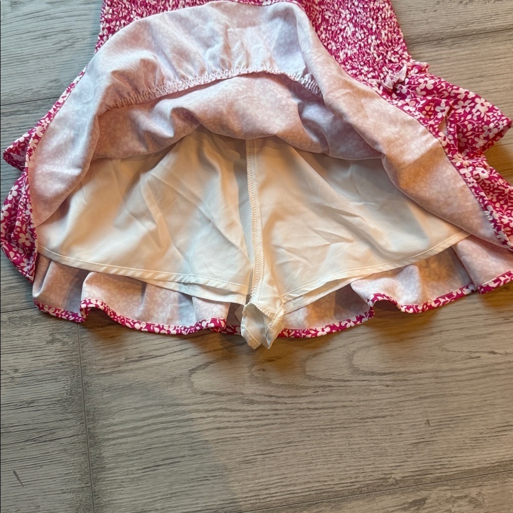 Floral Pink Ruffled Skort - Picture 3 of 3